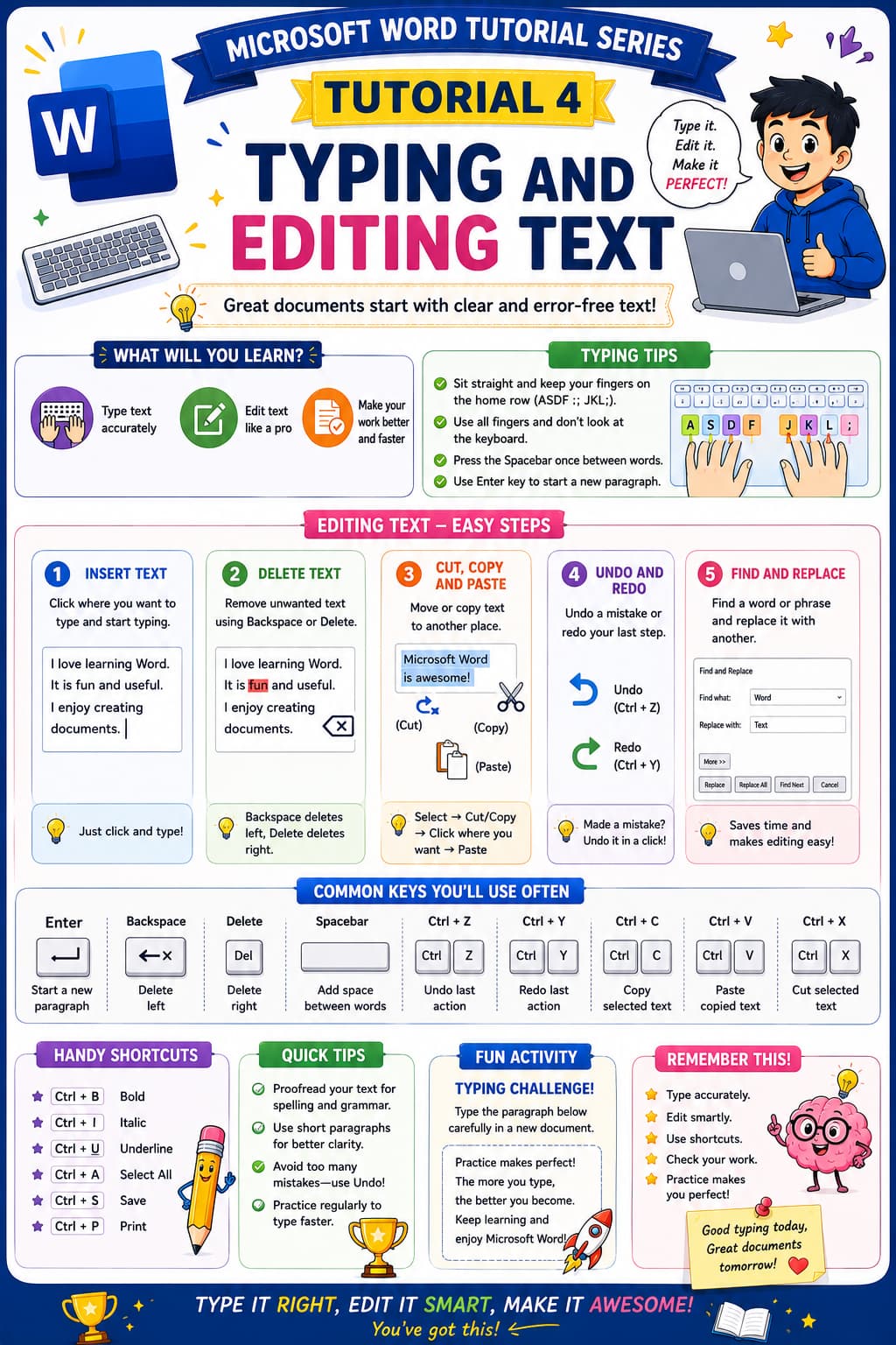 Typing and Editing Text